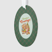 Irish National Original Tartan Christmas Ornament (Vorderseite)