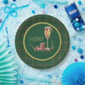 Irish National Tartan Champagne Cheers Pappteller (Party)