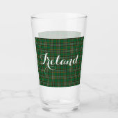 Irish National Tartan & Customizable Text Glas (Vorderseite)