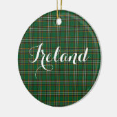 Irish National Tartan & Customizable Text Keramik Ornament (Links)