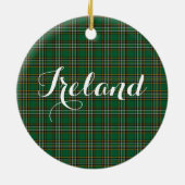 Irish National Tartan & Customizable Text Keramik Ornament (Hinten)