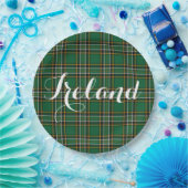 Irish National Tartan & Customizable Text Pappteller (Party)