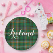 Irish National Tartan & Customizable Text Pappteller (Party)