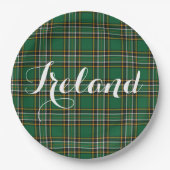 Irish National Tartan & Customizable Text Pappteller (Vorderseite)