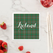 Irish National Tartan & Customizable Text Serviette (Beispiel)