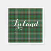 Irish National Tartan & Customizable Text Serviette (Vorderseite)