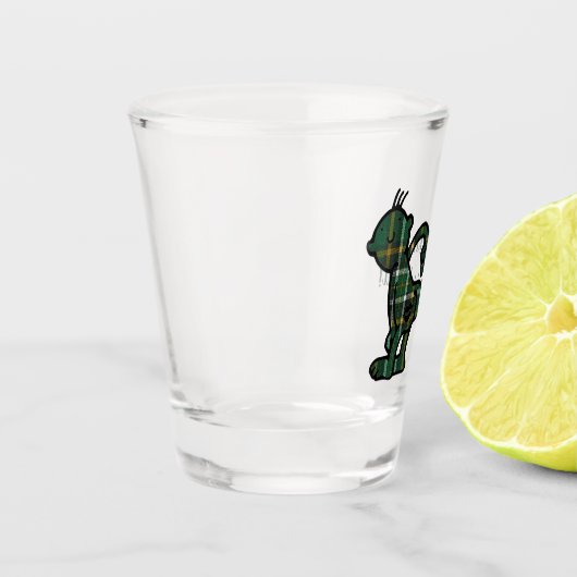 Irish National Tartan Kiss Mein irischer Hintern Schnapsglas (Links)