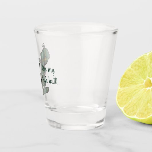 Irish National Tartan Kiss Mein irischer Hintern Schnapsglas (Rechts)