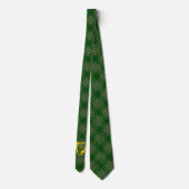 Irish National Tartan Necktie mit Harp Krawatte (Rückseite)