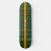 Irish National Tartan Personalisiert Skateboard (Vorderseite)