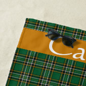 Irish National Tartan Personalisiert Strandtuch (Beispiel)