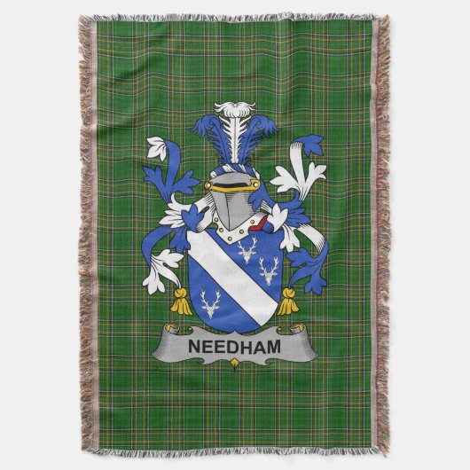 Irish Needham oder O_Nee Coat of Arms Familienwapp Decke (Vorderseite Vertikal)