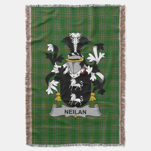 Irish Neilan oder O_Neylan Coat of Arms Family Cre Decke (Vorderseite Vertikal)