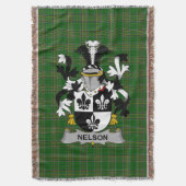 Irish Nelson oder Nealson Coat of Arms Familienwap Decke (Vorderseite Vertikal)