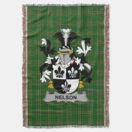 Irish Nelson oder Nealson Coat of Arms Familienwap Decke