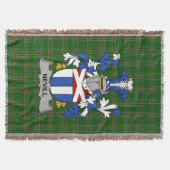 Irish Nevill oder Neville Coat of Arms Familienwap Decke (Vorderseite)