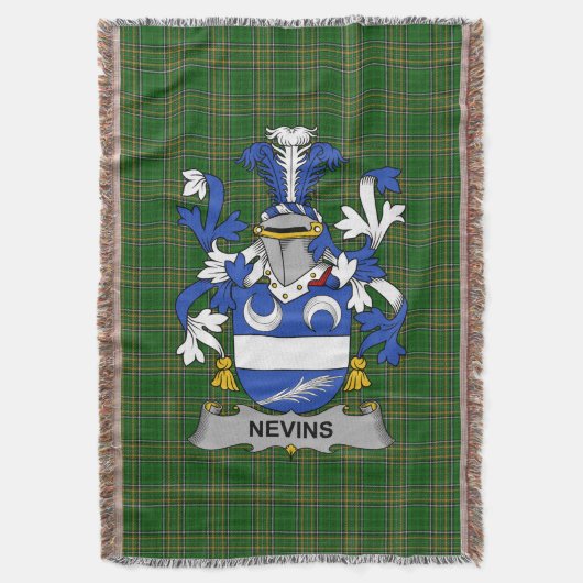 Irish Nevins oder McNevins Coat of Arms Family Cre Decke (Vorderseite Vertikal)