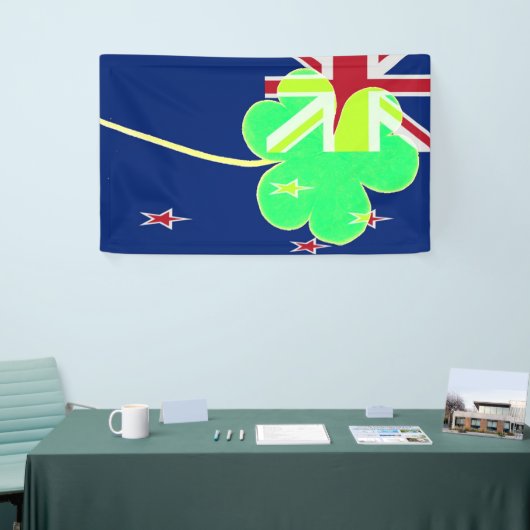 Irish New Zealand Flag Kleeblatt Clover St Patrick Banner (Messeveranstaltung)