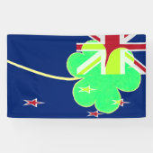 Irish New Zealand Flag Kleeblatt Clover St Patrick Banner (Horizontal)