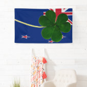Irish New Zealand Flag Kleeblatt Clover St Patrick Banner (Insitu)