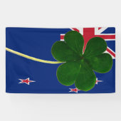 Irish New Zealand Flag Kleeblatt Clover St Patrick Banner (Horizontal)