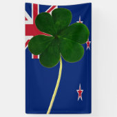 Irish New Zealand Flag Kleeblatt Clover St Patrick Banner (Vertikal)
