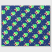 Irish New Zealand Flag Kleeblatt Clover St Patrick Geschenkpapier (Flach)