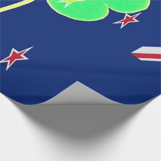 Irish New Zealand Flag Kleeblatt Clover St Patrick Geschenkpapier (Ecke)