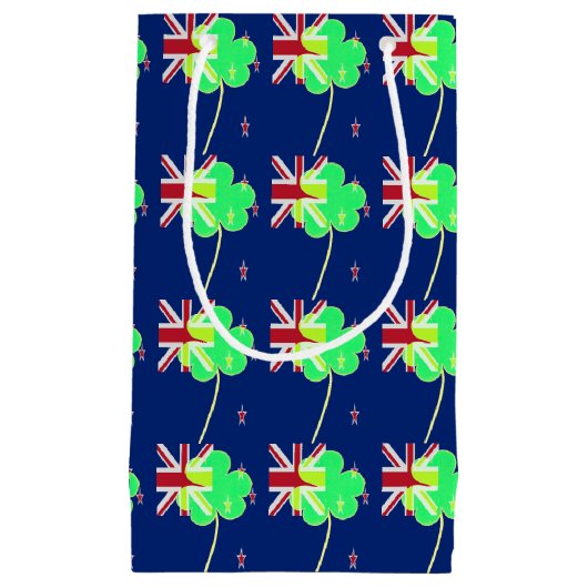 Irish New Zealand Flag Kleeblatt Clover St Patrick Kleine Geschenktüte (Vorderseite)