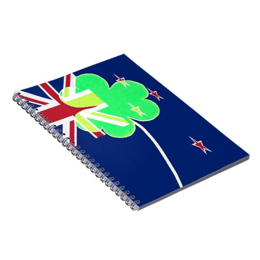 Irish New Zealand Flag Kleeblatt Clover St Patrick Notizblock (Rechte Seite)