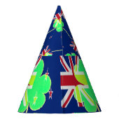 Irish New Zealand Flag Kleeblatt Clover St Patrick Partyhütchen (Rückseite)