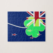Irish New Zealand Flag Kleeblatt Clover St Patrick Puzzle (Horizontal)