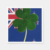 Irish New Zealand Flag Kleeblatt Clover St Patrick Serviette (Vorderseite)