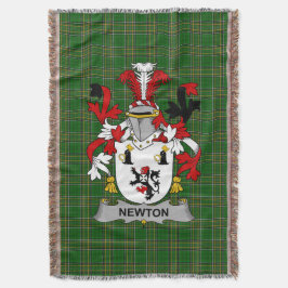 Irish Newton Coat of Arms Familienwappen Irland Decke