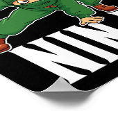 Irish Ninja Awesome St Patricks Day Paddys Glück I Poster (Ecke)