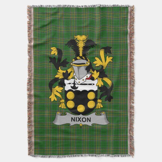 Irish Nixon Coat of Arms Familienwappen Irland Decke (Vorderseite Vertikal)