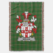 Irish Nolan oder O_Nowlan Coat of Arms Familienwap Decke (Vorderseite Vertikal)