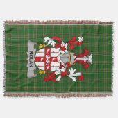 Irish Nolan oder O_Nowlan Coat of Arms Familienwap Decke (Vorderseite)