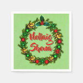 Irish Nollaig Shona Frory Christmas Cocktail Serviette (Vorderseite)