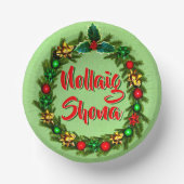 Irish Nollaig Shona Frory Christmas Pappteller (Vorderseite)