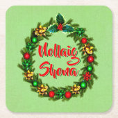 Irish Nollaig Shona Frory Christmas Rechteckiger Pappuntersetzer (Vorderseite)