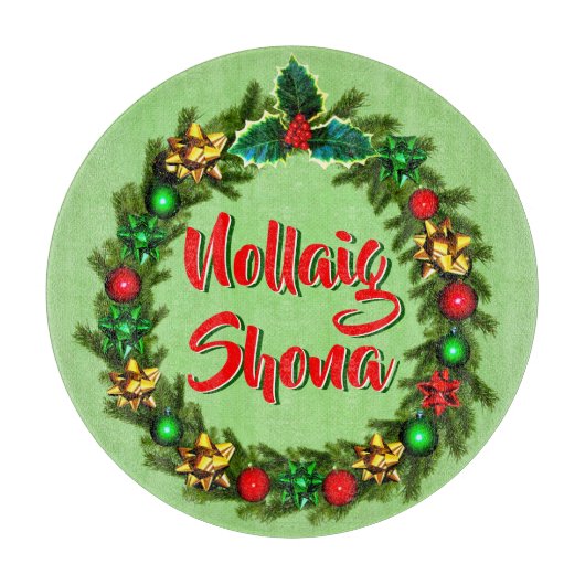 Irish Nollaig Shona Frory Christmas Schneidebrett (Vorderseite)