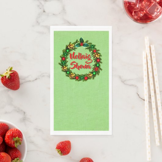 Irish Nollaig Shona Frory Christmas Serviette (Beispiel)