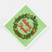 Irish Nollaig Shona Frory Christmas Serviette (Ecke)