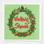 Irish Nollaig Shona Frory Christmas Serviette (Vorderseite)