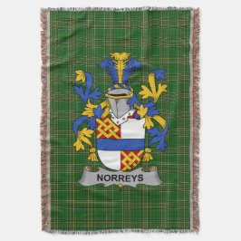 Irish Norreys Coat of Arms Familienwappen Irland Decke