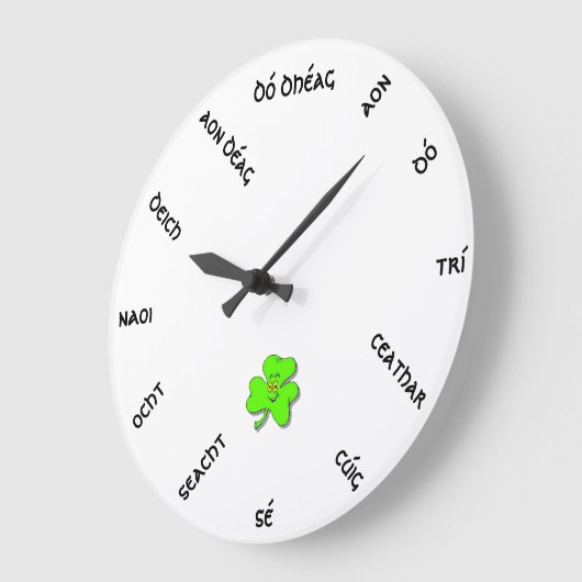 Irish Numbers wccn Große Wanduhr (Winkel)