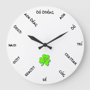 Irish Numbers wccn Große Wanduhr