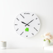 Irish Numbers wccn Große Wanduhr (Zuhause)