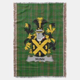 Irish Nunn Coat of Arms Familienwappen Irland Decke